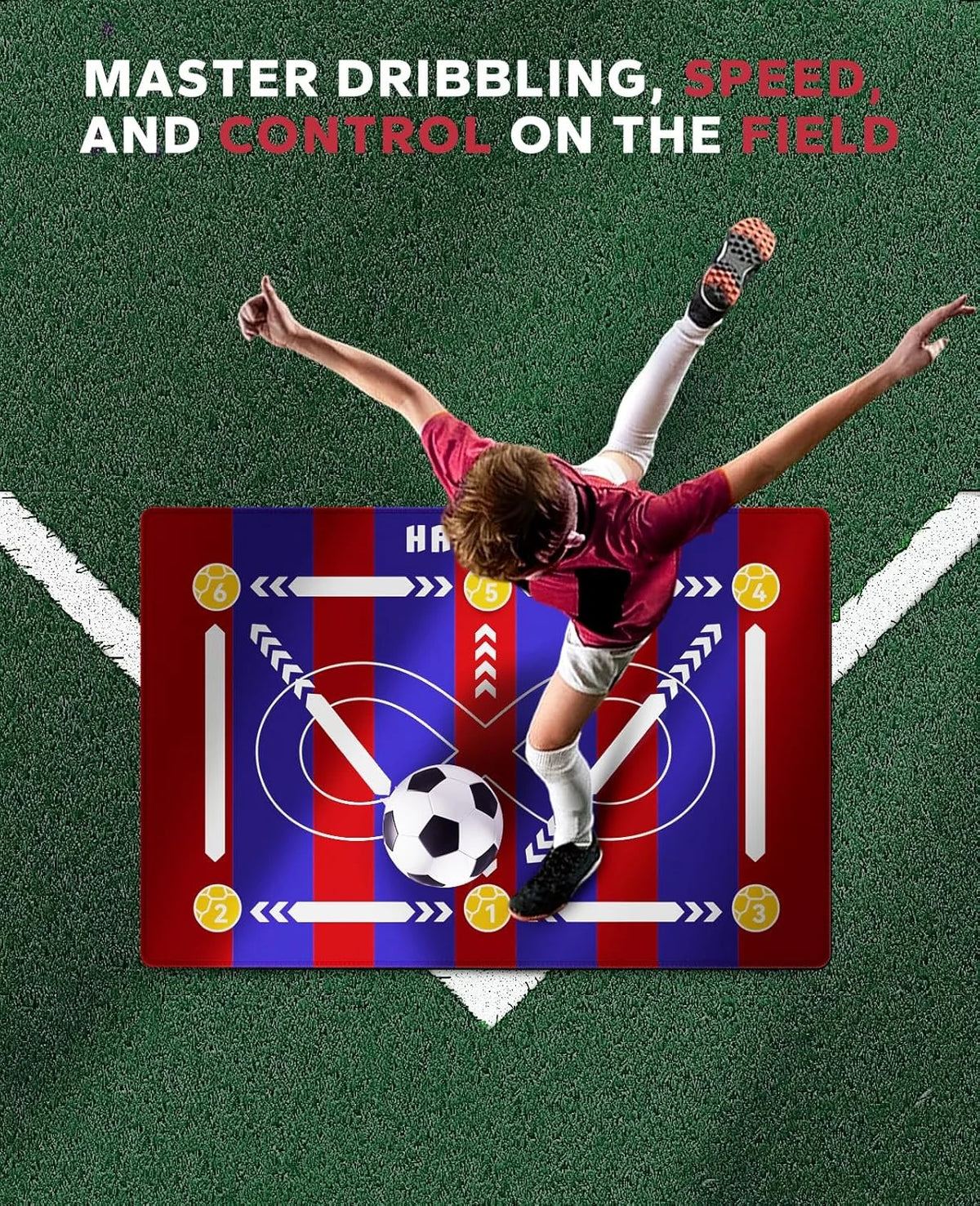 Hapbear Anti Slip Soccer Training Mat For Agility Drills
