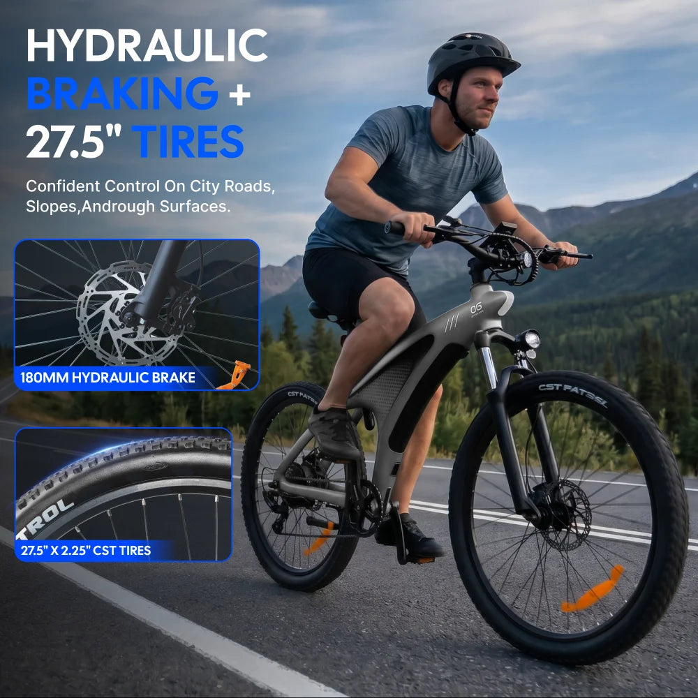 Huanci Q5 2000W Torque Sensor Electric Mountain Bike Removable Battery