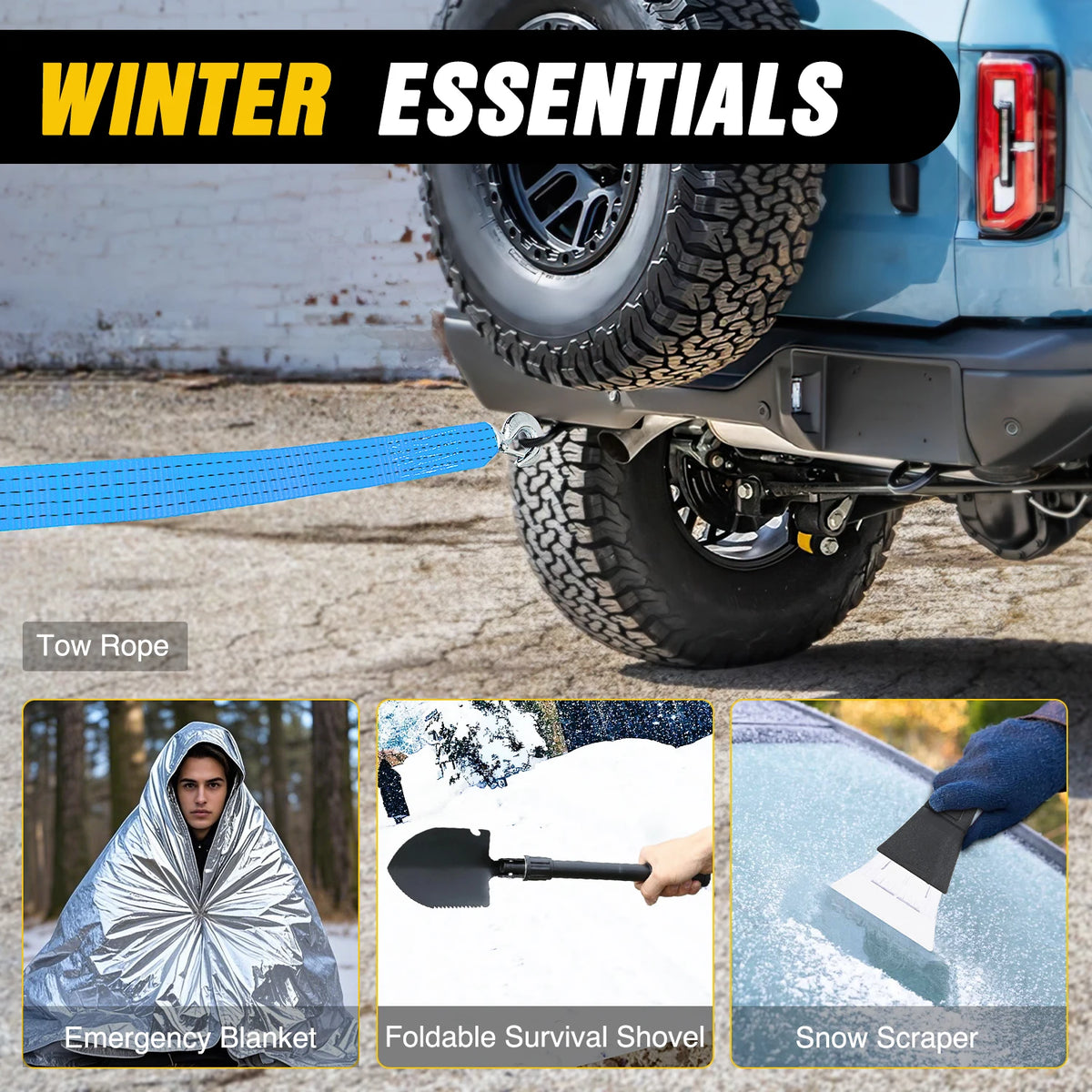 Nilight Car Emergency Kit With Jumper Cable And First Aid