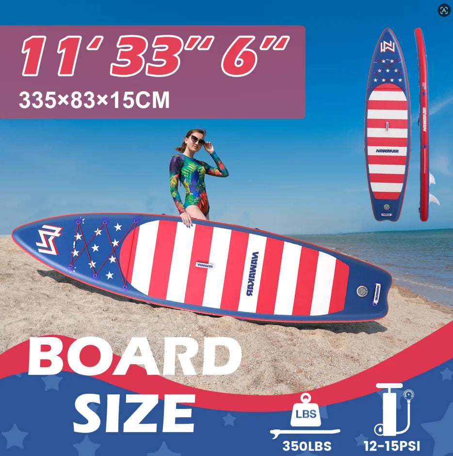 Portable Inflatable Sea Paddle Board for Surfing and Fishing