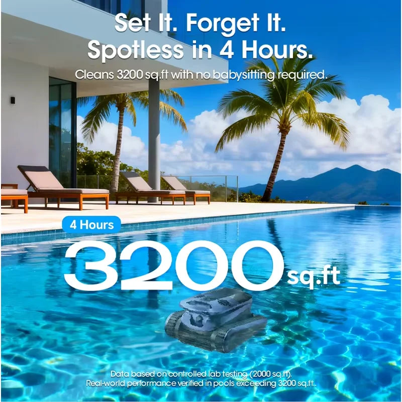 Seauto Sat 40 Cordless Robotic Pool Vacuum With AI Sonar Navigation