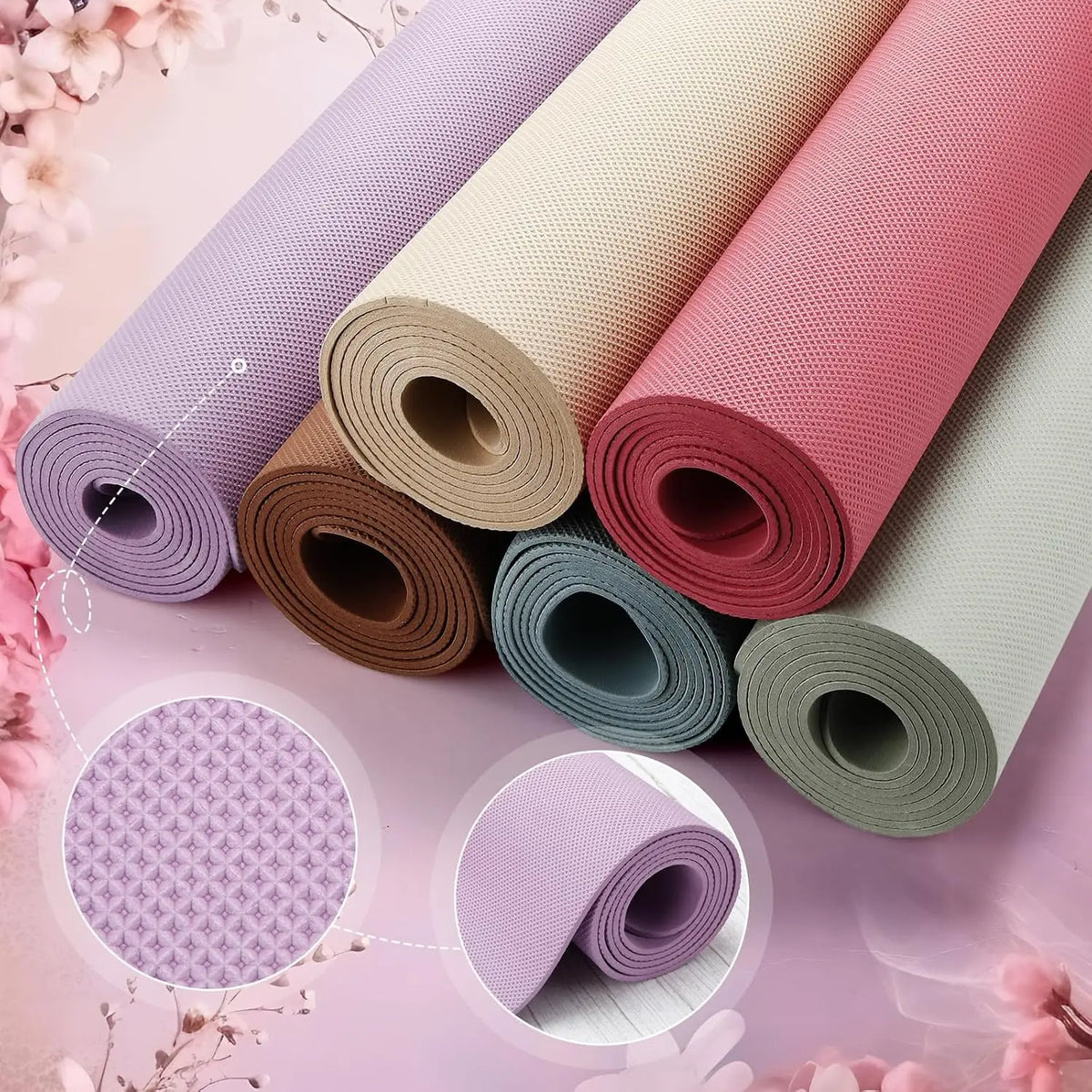 Non Slip Exercise Yoga Mats For Home Fitness And Workout