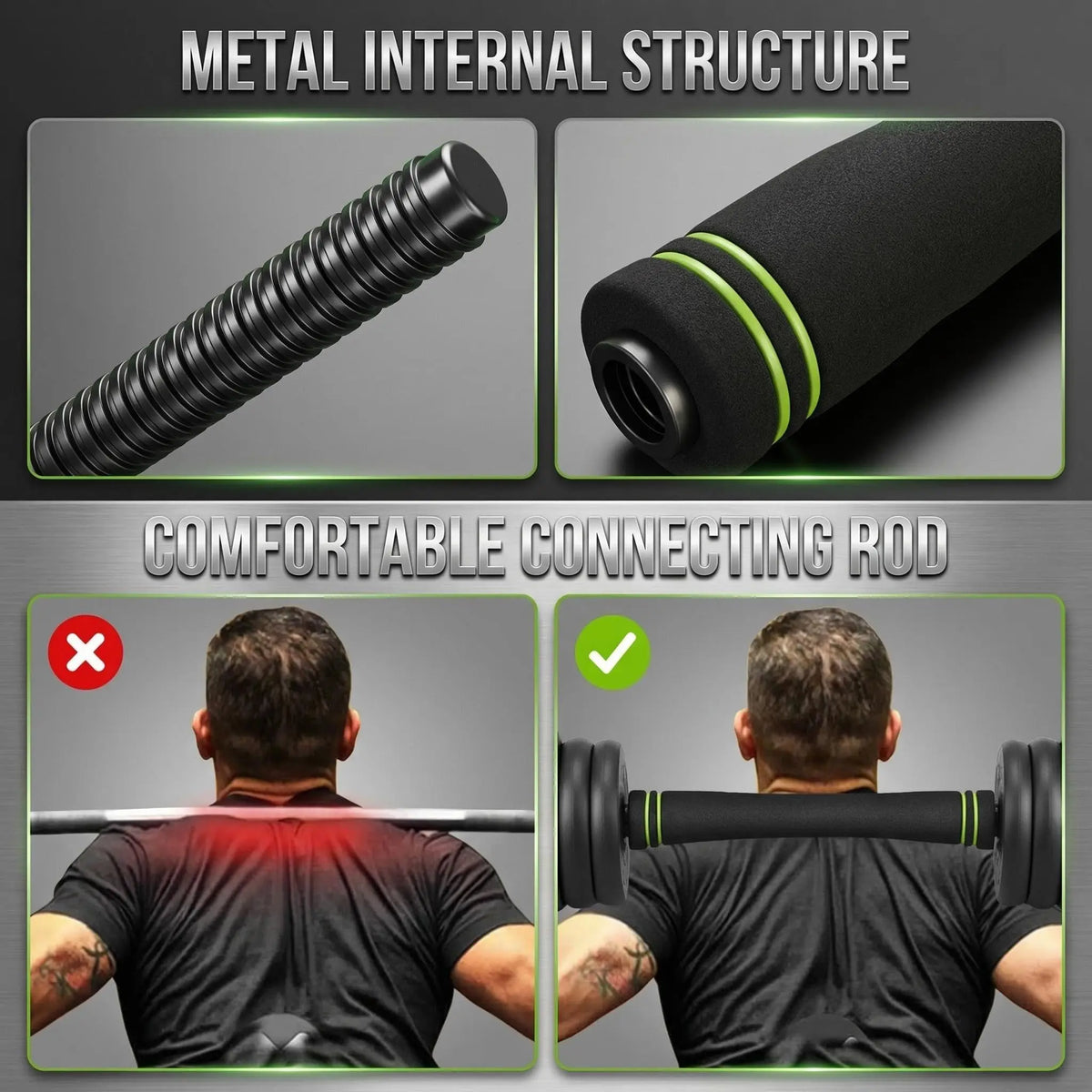 Adjustable Four In One Dumbbell Barbell Set For Home Workouts