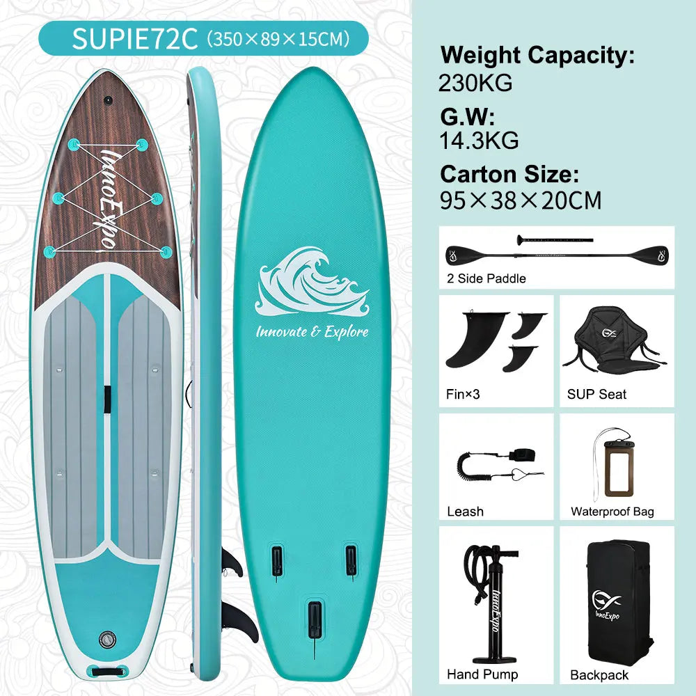 InnoExpo Inflatable Stand Up Paddle Board With Surf Accessories