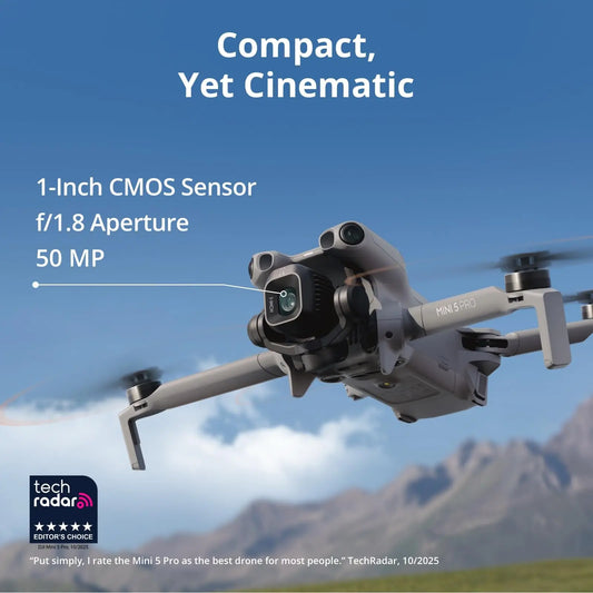 DJI Mini 5 Pro Foldable Drone Featuring 4K Camera Capabilities