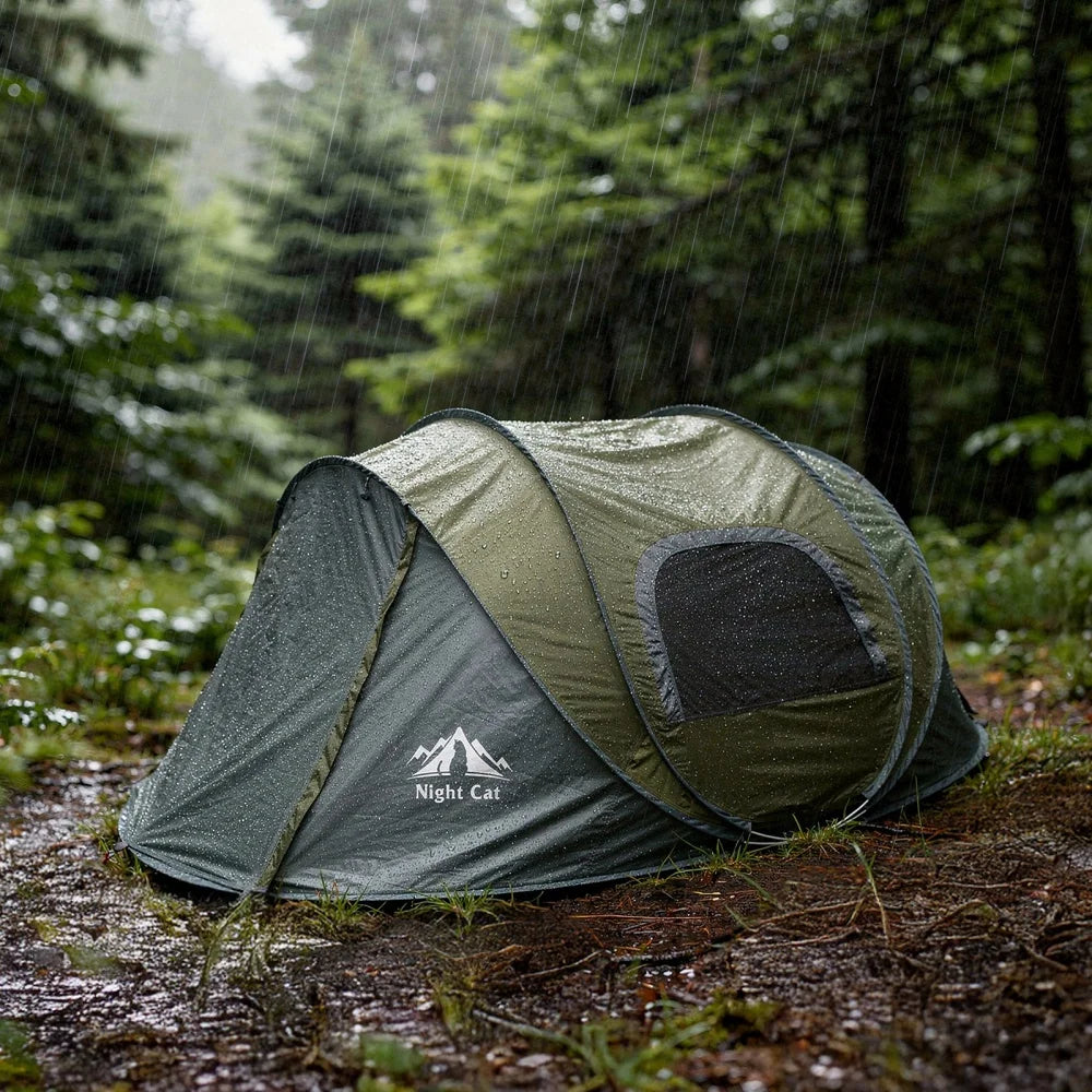 Night Cat Instant Waterproof Pop Up Outdoor Camping Tent