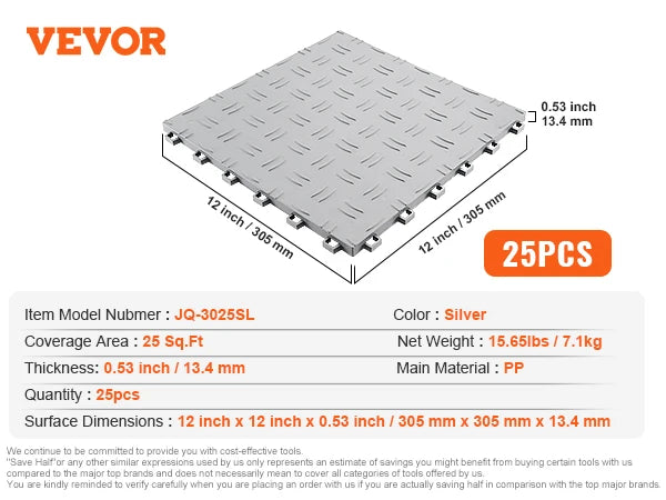 SucceBuy Interlocking Garage Floor Tiles With Non Slip Texture