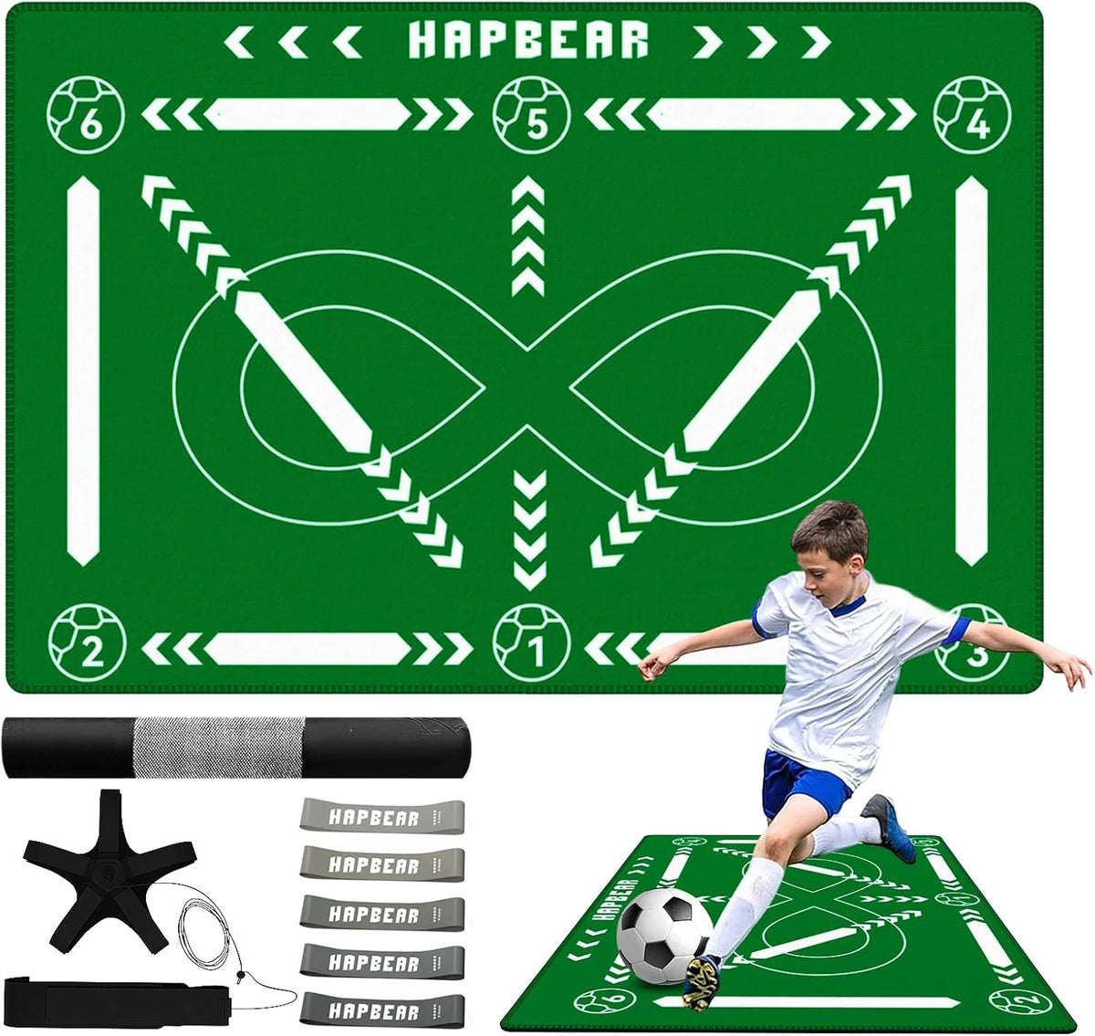 Hapbear Anti Slip Soccer Training Mat For Agility Drills