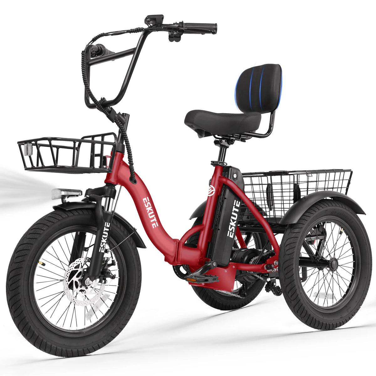 ESKUTE Electric Folding Trike Provides Reliable Performance And Comfort