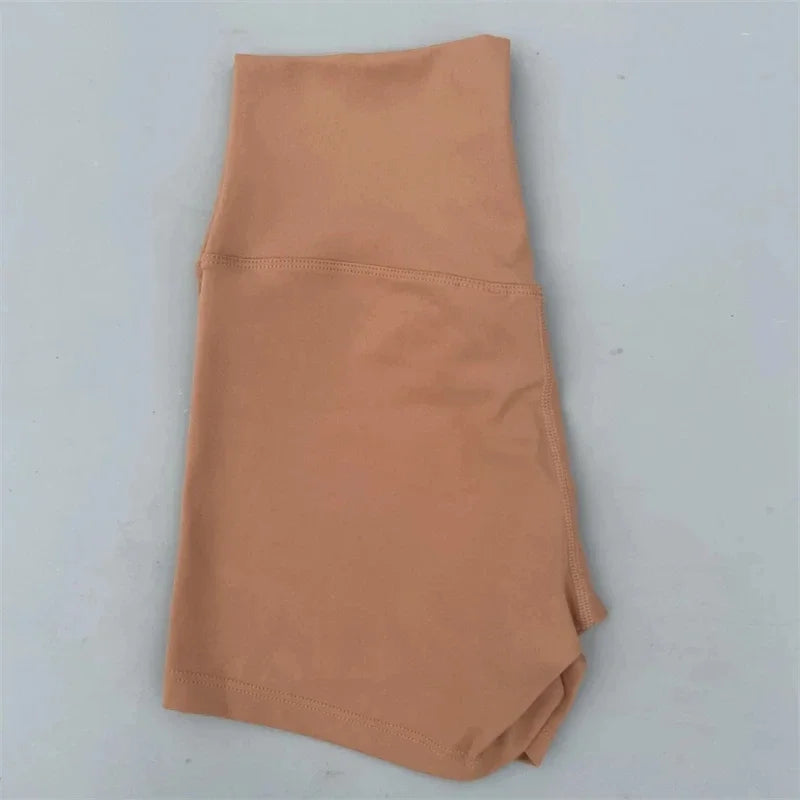 Women High Waist Cotton Yoga Fitness Athletic Shorts