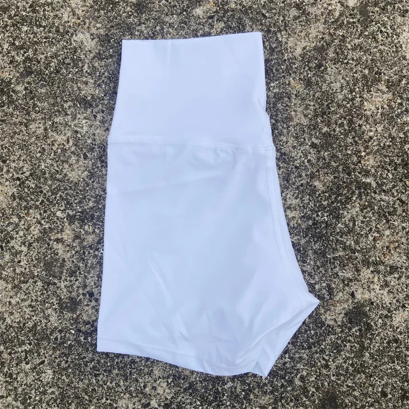 Women High Waist Cotton Yoga Fitness Athletic Shorts