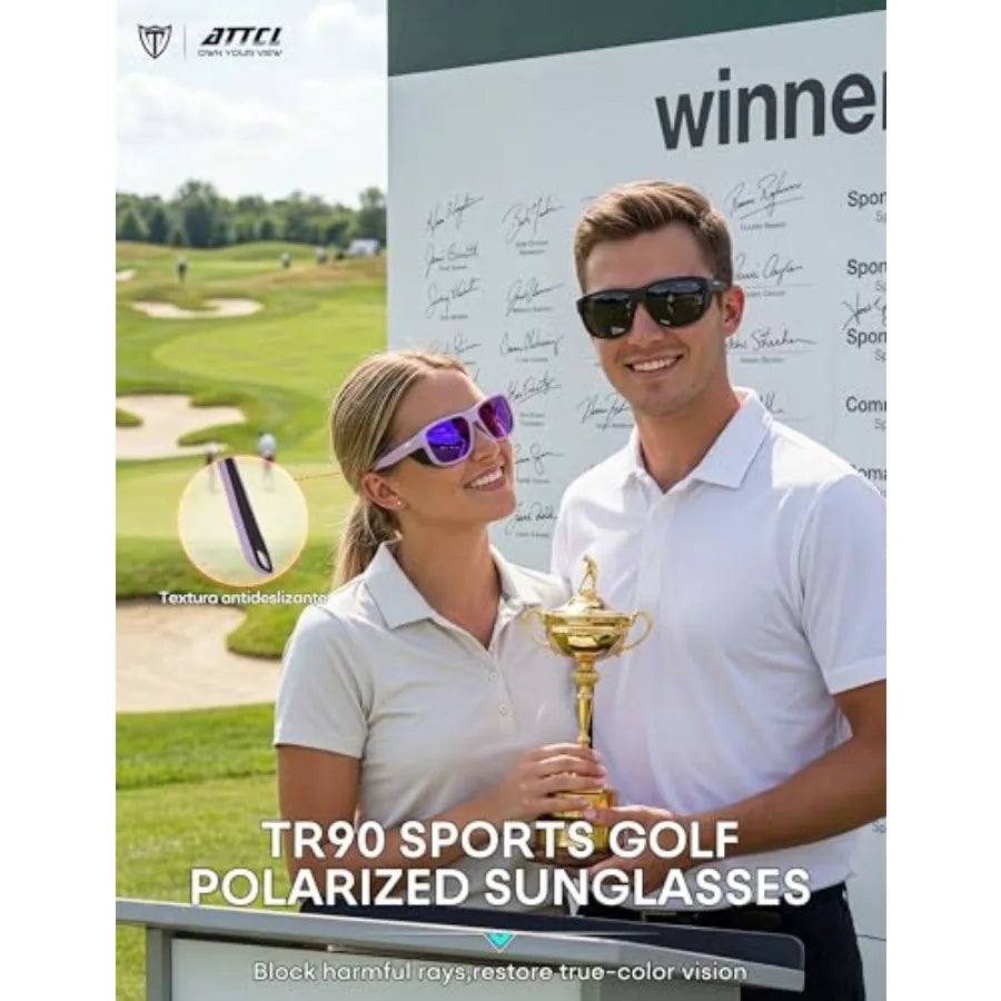 Lightweight Polarized Sports Sunglasses With TR90 UV Protection Frames