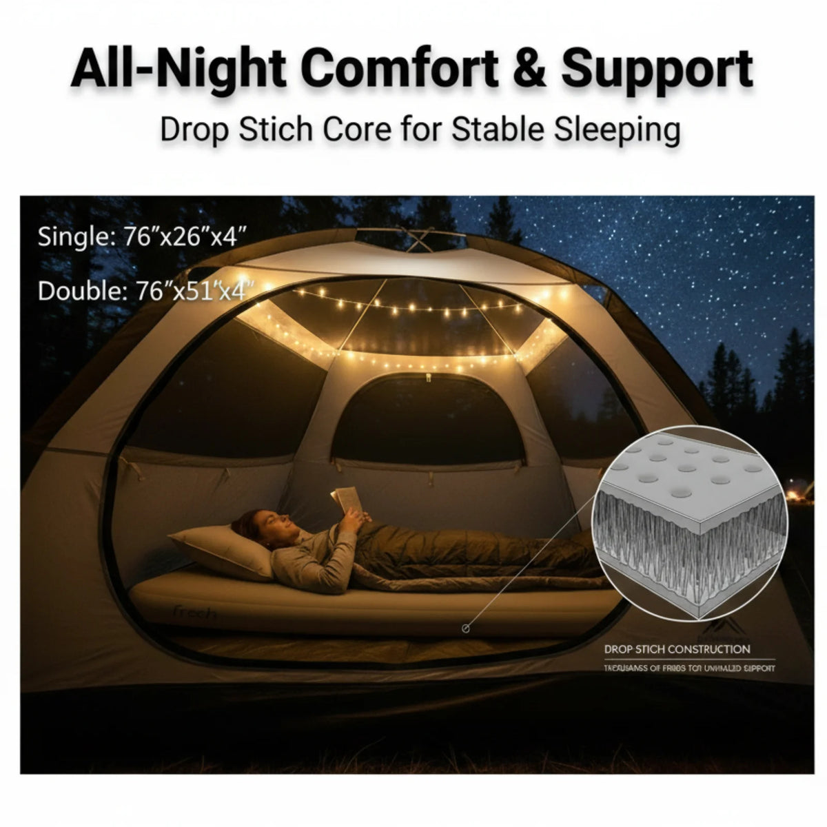 Freein Inflatable Sleeping Pad For Hiking Camping Outdoor Comfort