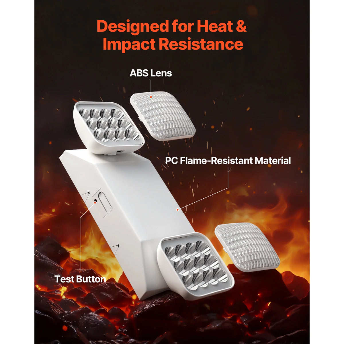 Rechargeable Emergency Lights With Long Battery Backup 4 Pack