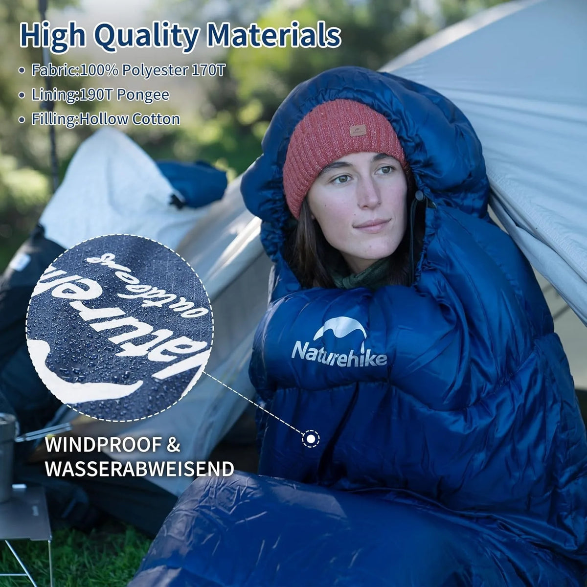 Naturehike Mummy Sleeping Bag For Outdoor Winter Camping