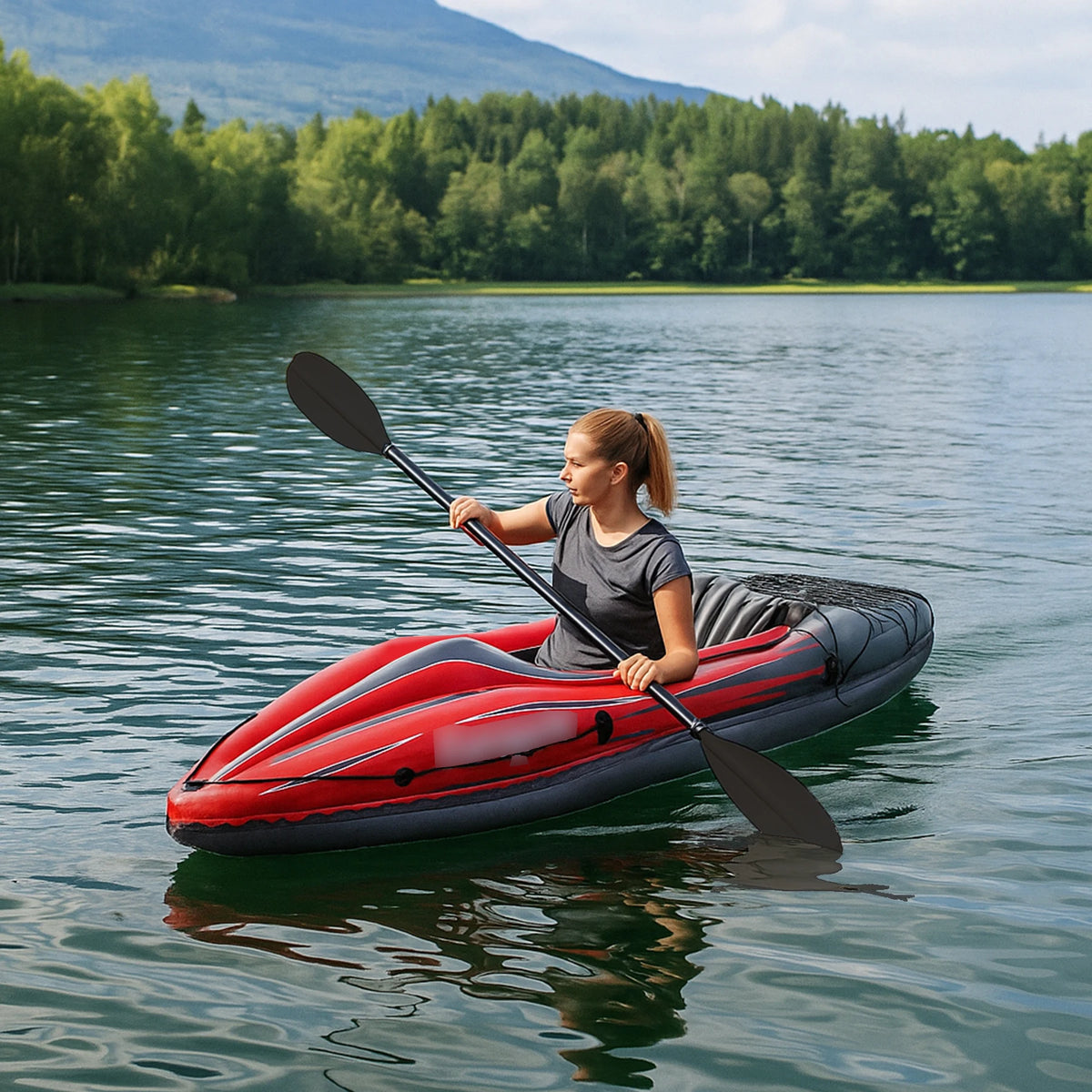 HHSJZWCY Inflatable Fishing Kayak With Paddles And Portable Pump