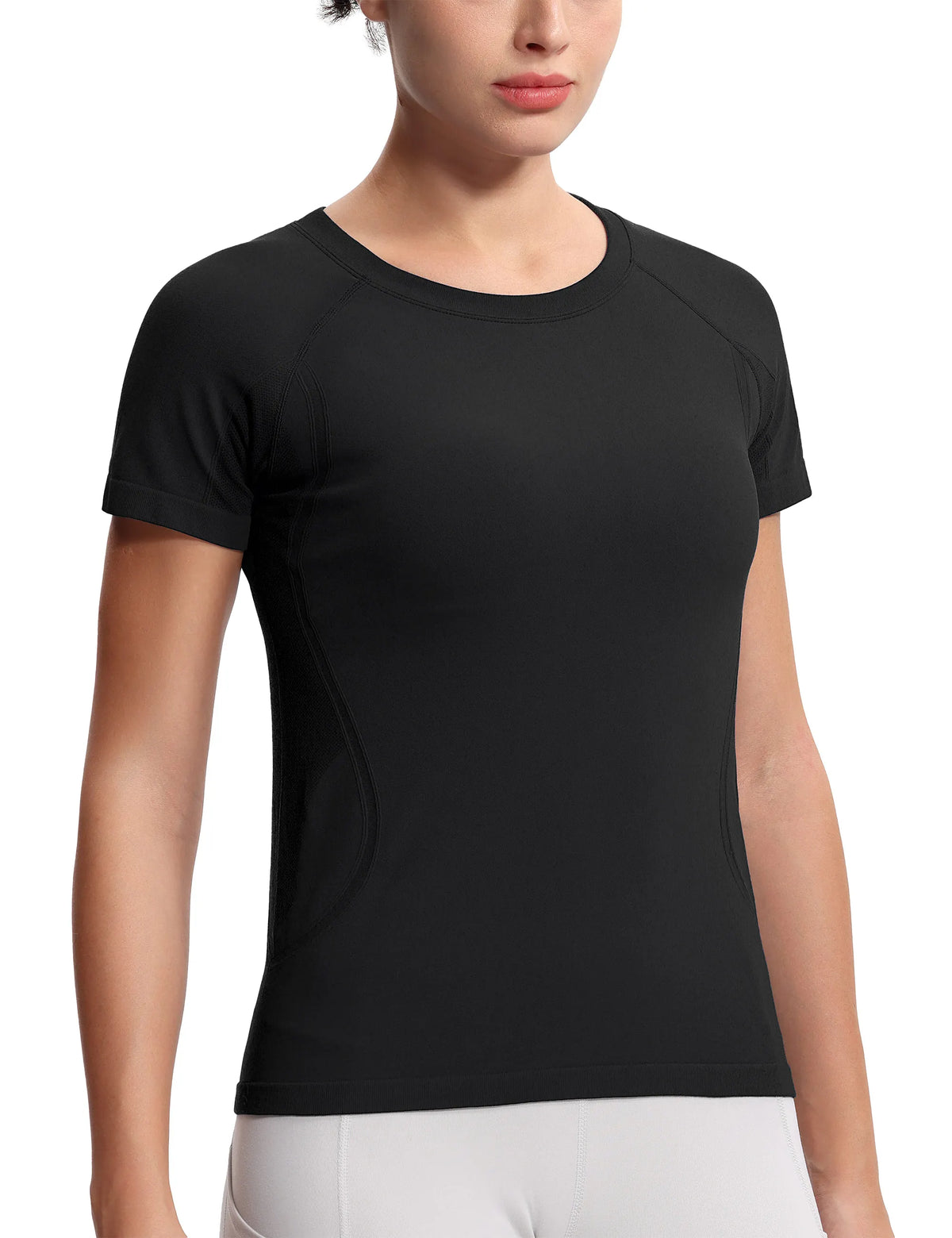 The Gym People Womens Seamless Workout Tee Shirt Short Sleeve