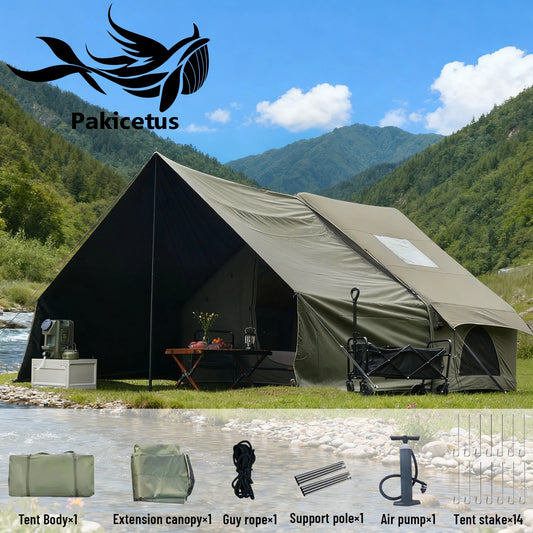 Pakicetus Inflatable Camping Tent With Sun Canopy And Windproof Protection
