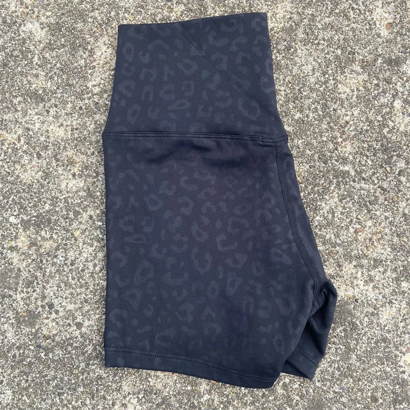 Women High Waist Cotton Yoga Fitness Athletic Shorts