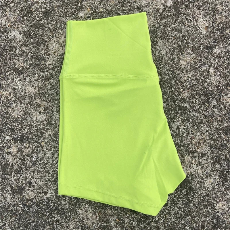 Women High Waist Cotton Yoga Fitness Athletic Shorts