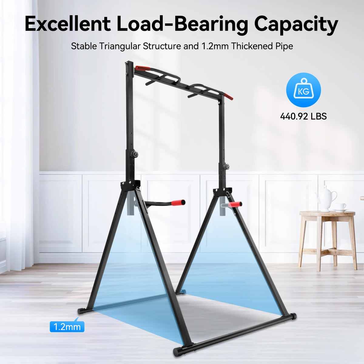 Adjustable Foldable Pull Up Station For Home Strength Training