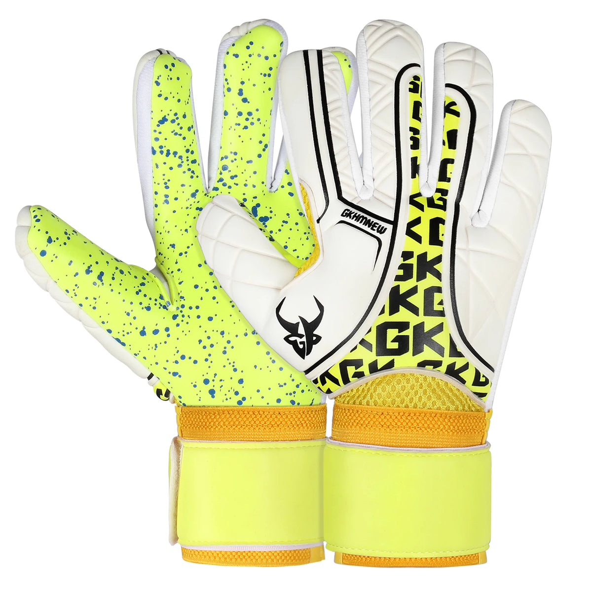 GKHMNEW Professional Soccer Goalkeeper Gloves With Strong Grip Palms