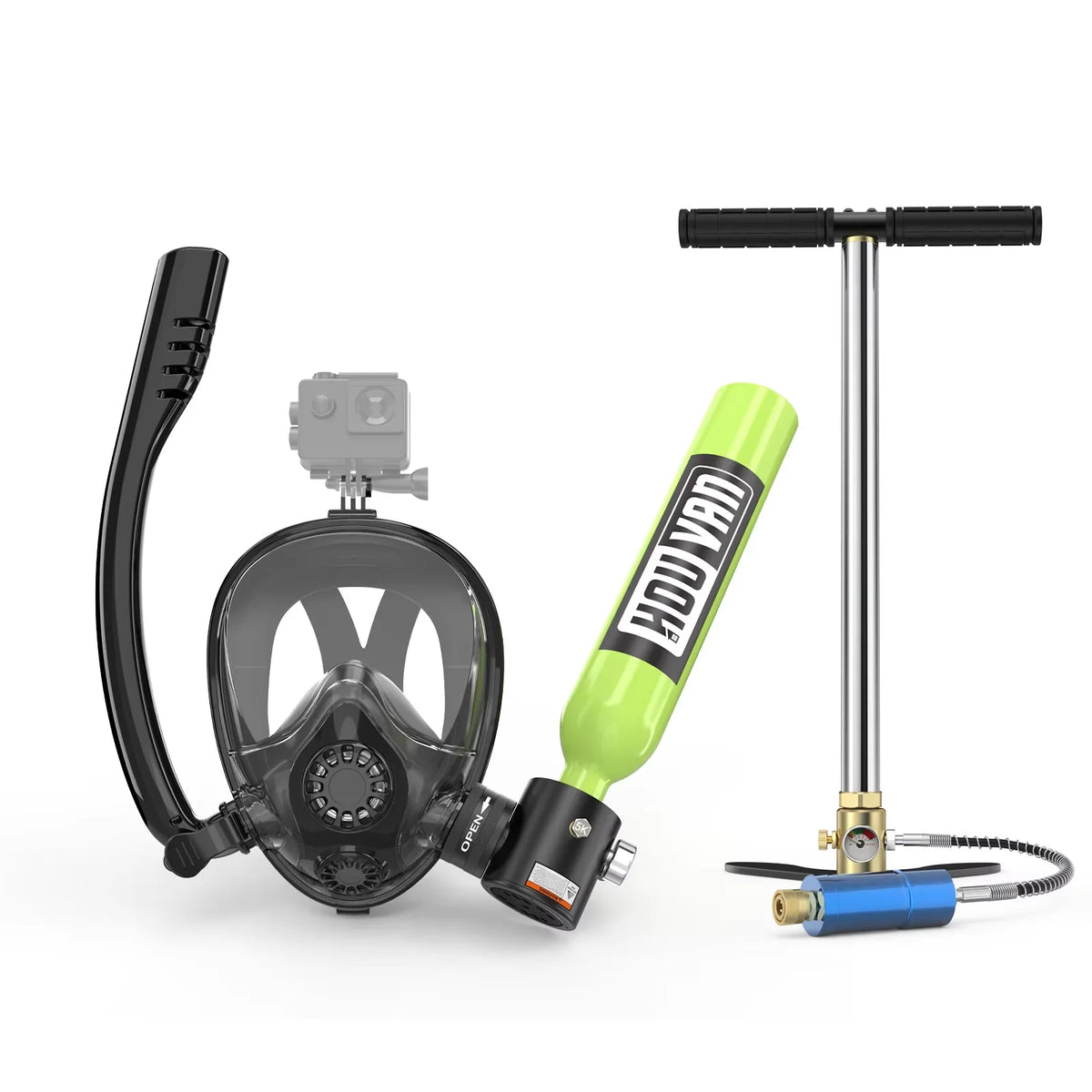 Portable Mini Diving Tank With Snorkel Mask And Pump