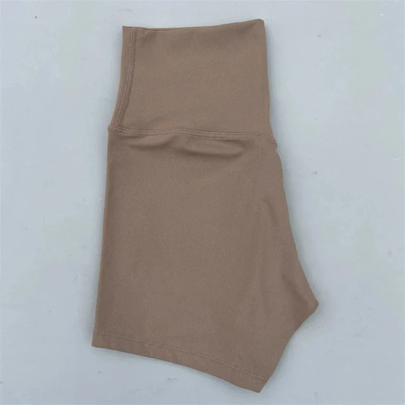 Women High Waist Cotton Yoga Fitness Athletic Shorts