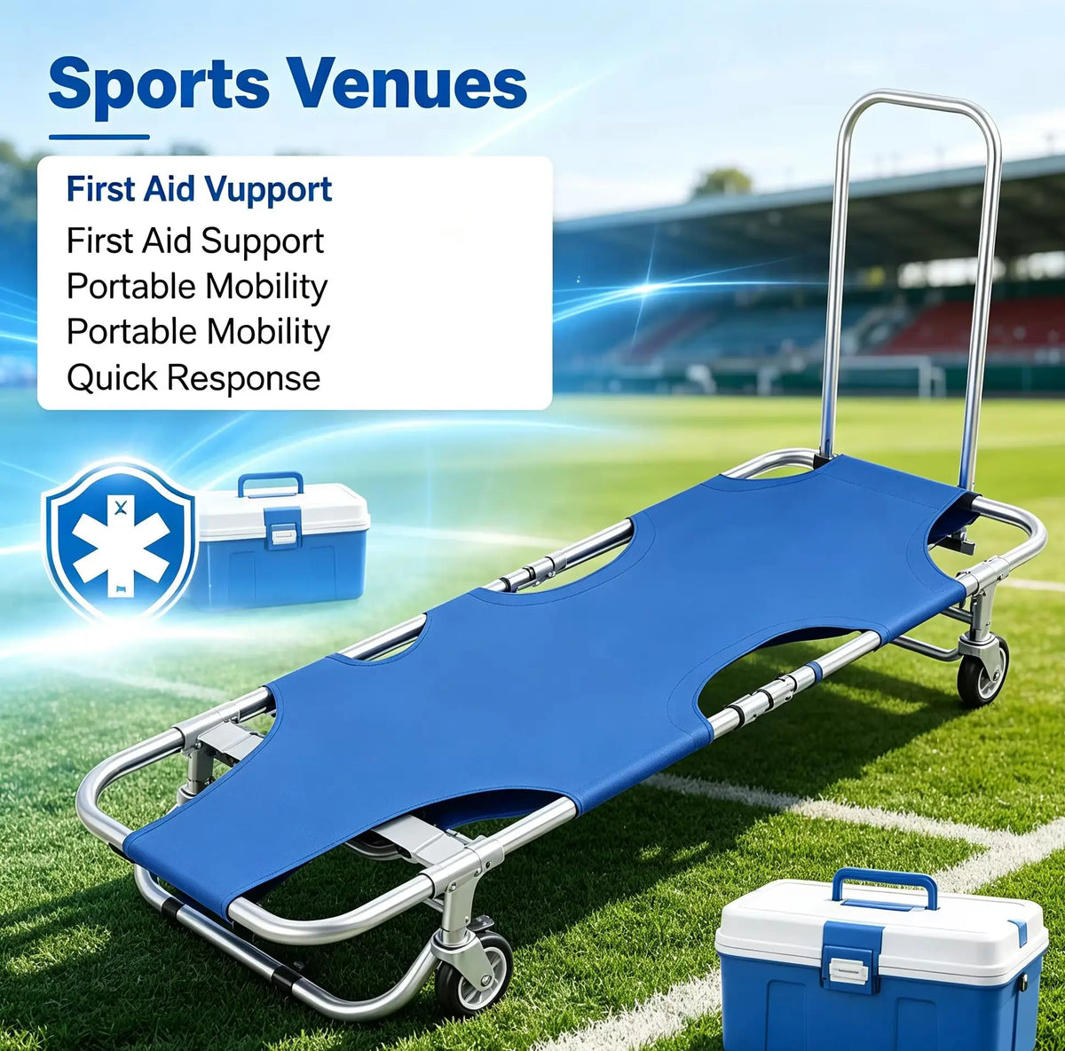 Aluminum Alloy Folding Emergency Stretcher With 350 Lb Capacity
