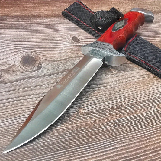 Doom Blade Stainless Steel Fixed Hunting Survival Knife With Sheath