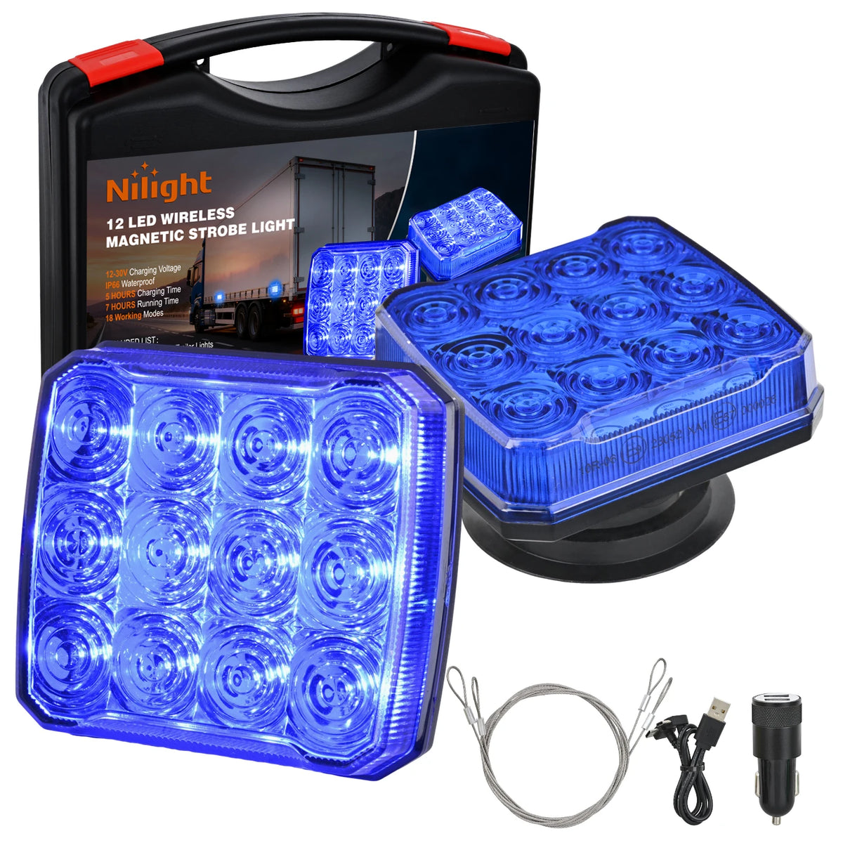 Nilight Magnetic Wireless Strobe Warning Lights For Trucks