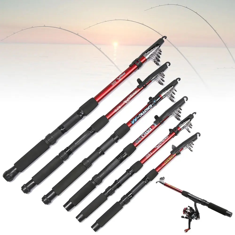 Outdoor Telescopic Fiberglass Saltwater Fishing Rod Pole
