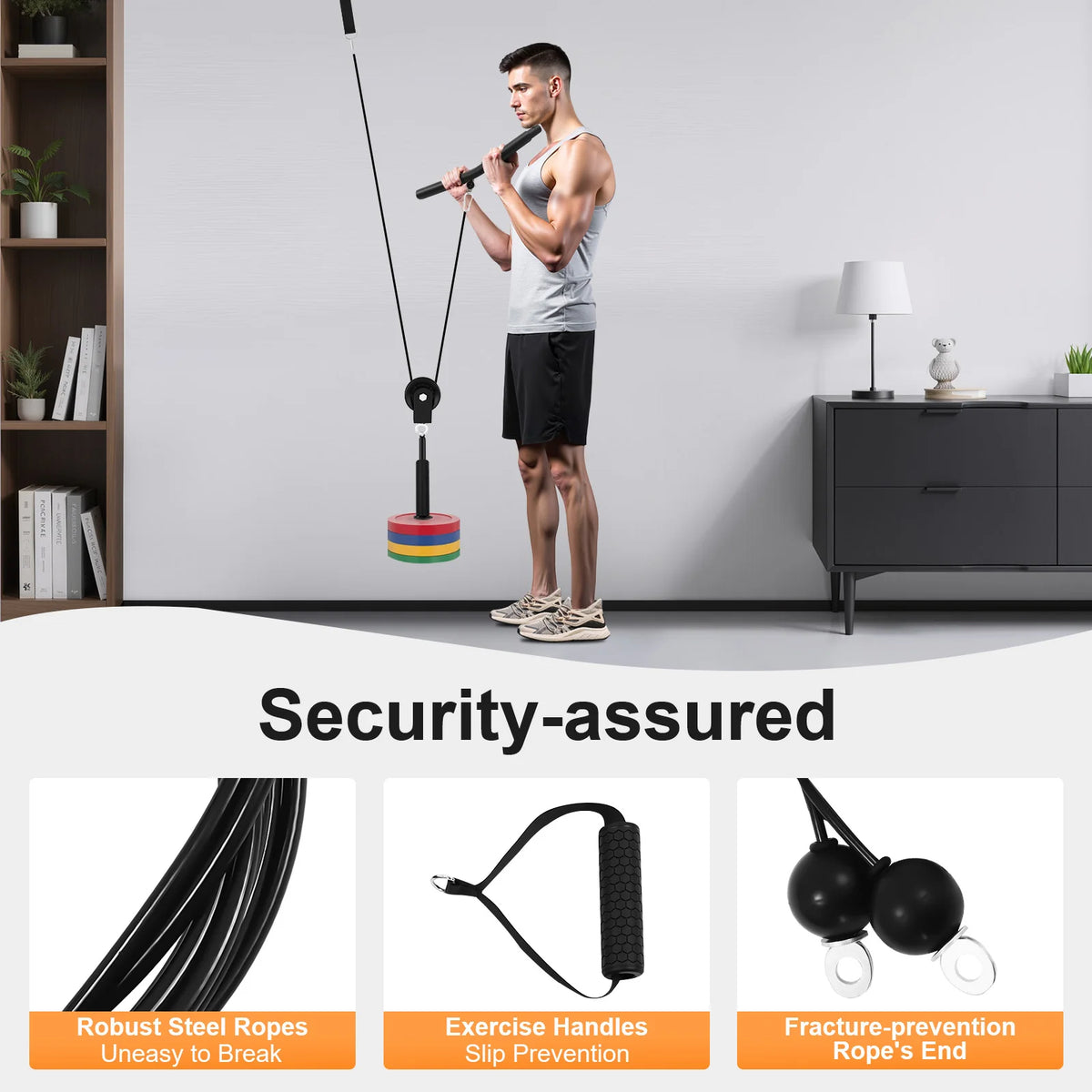 Home Cable Weight Pulley Fitness System For Strength Training