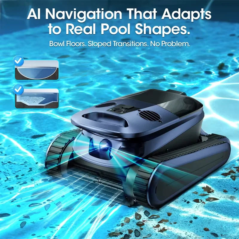 Seauto Sat 40 Cordless Robotic Pool Vacuum With AI Sonar Navigation
