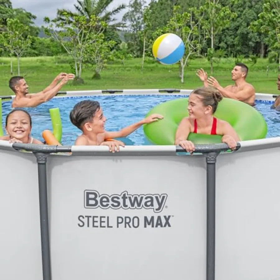 Steel Pro Max Round Metal Frame Pool With Filter Pump