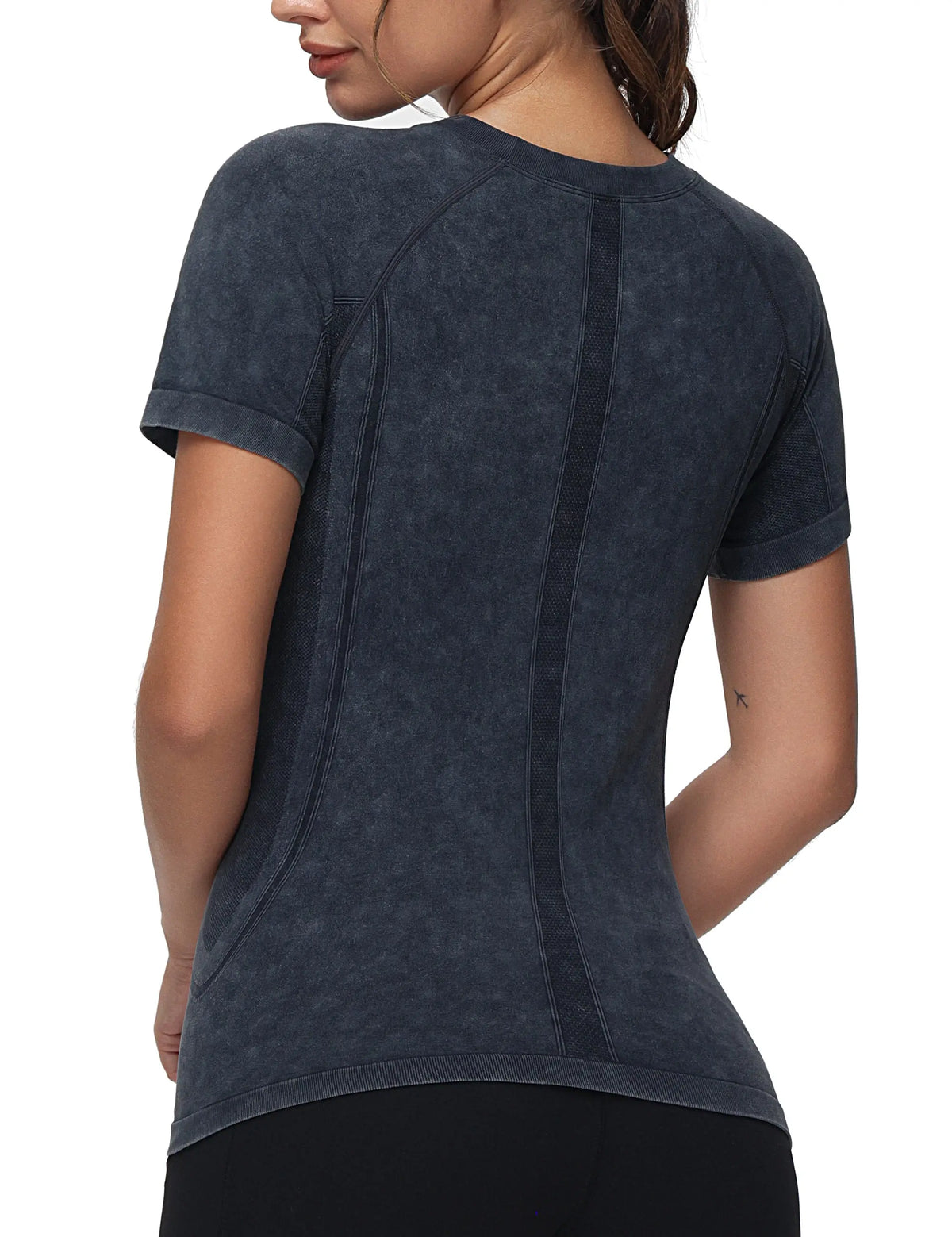 The Gym People Womens Seamless Workout Tee Shirt Short Sleeve