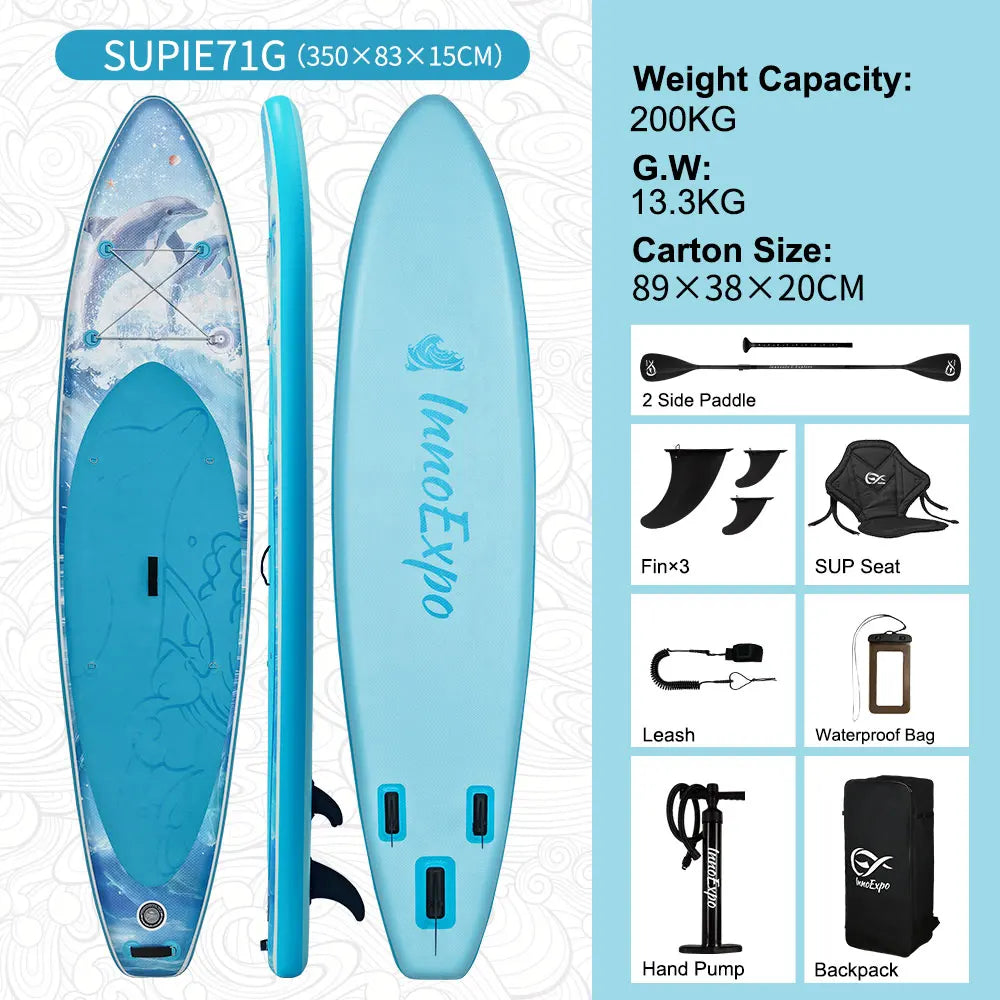 InnoExpo Inflatable Stand Up Paddle Board With Surf Accessories