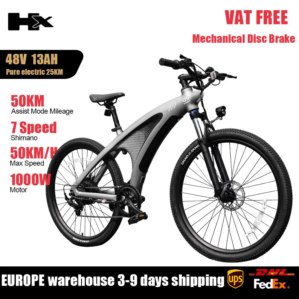 Huanci Q5 2000W Torque Sensor Electric Mountain Bike Removable Battery