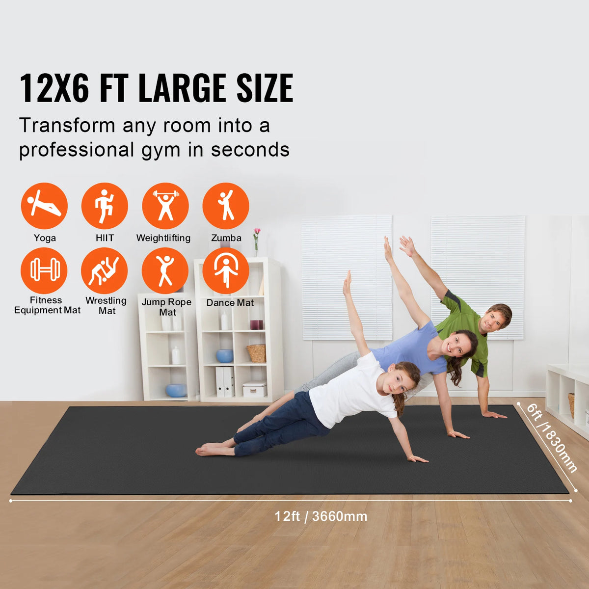 SucceBuy Premium Non Slip Yoga Exercise Mat With Carry Bag