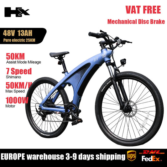 Huanci Q5 2000W Torque Sensor Electric Mountain Bike Removable Battery