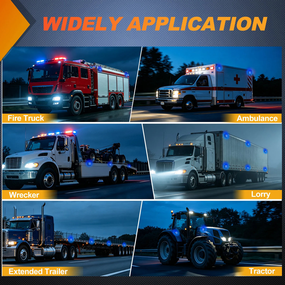 Nilight Magnetic Wireless Strobe Warning Lights For Trucks