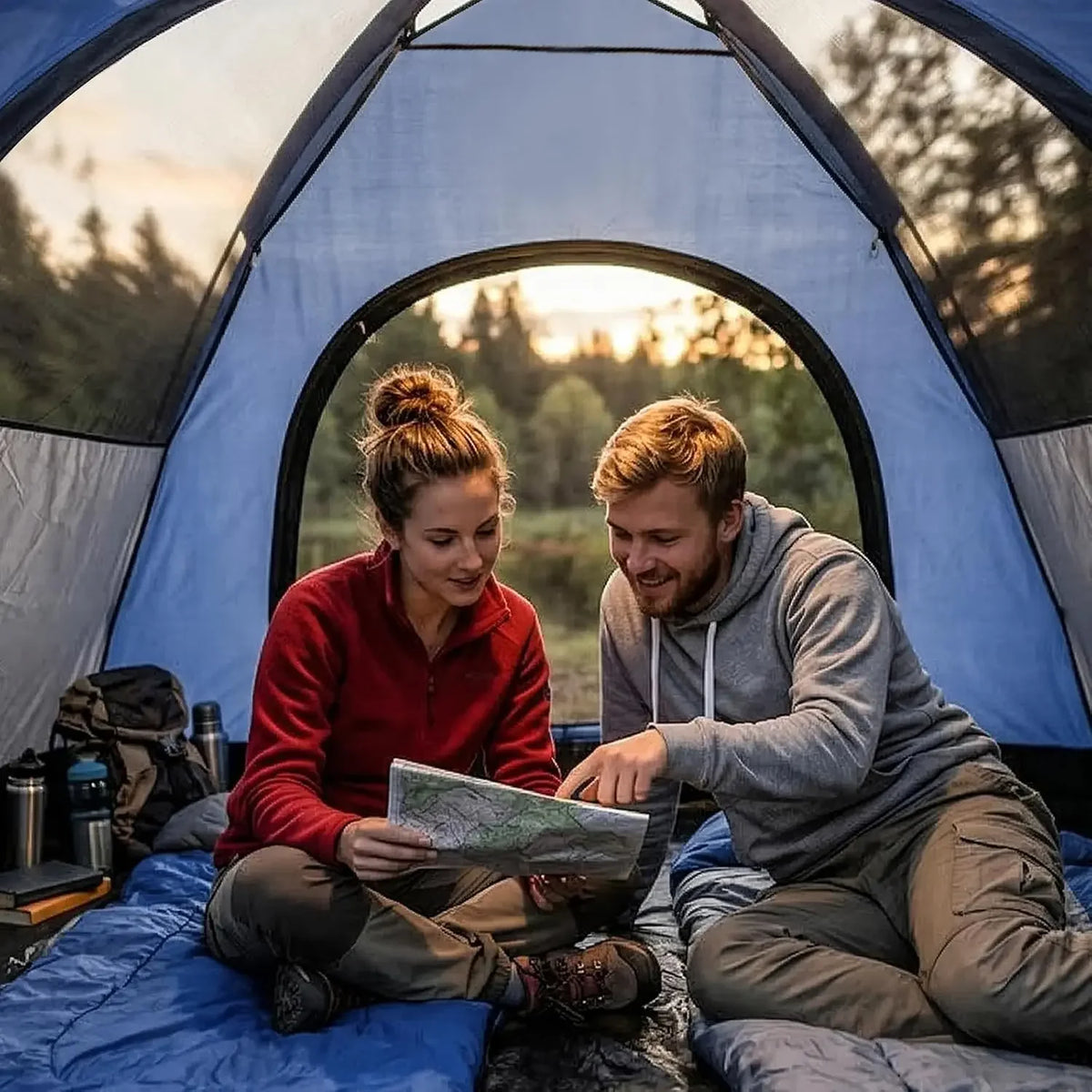 Waterproof Camping Tent With Rainfly And Easy Setup