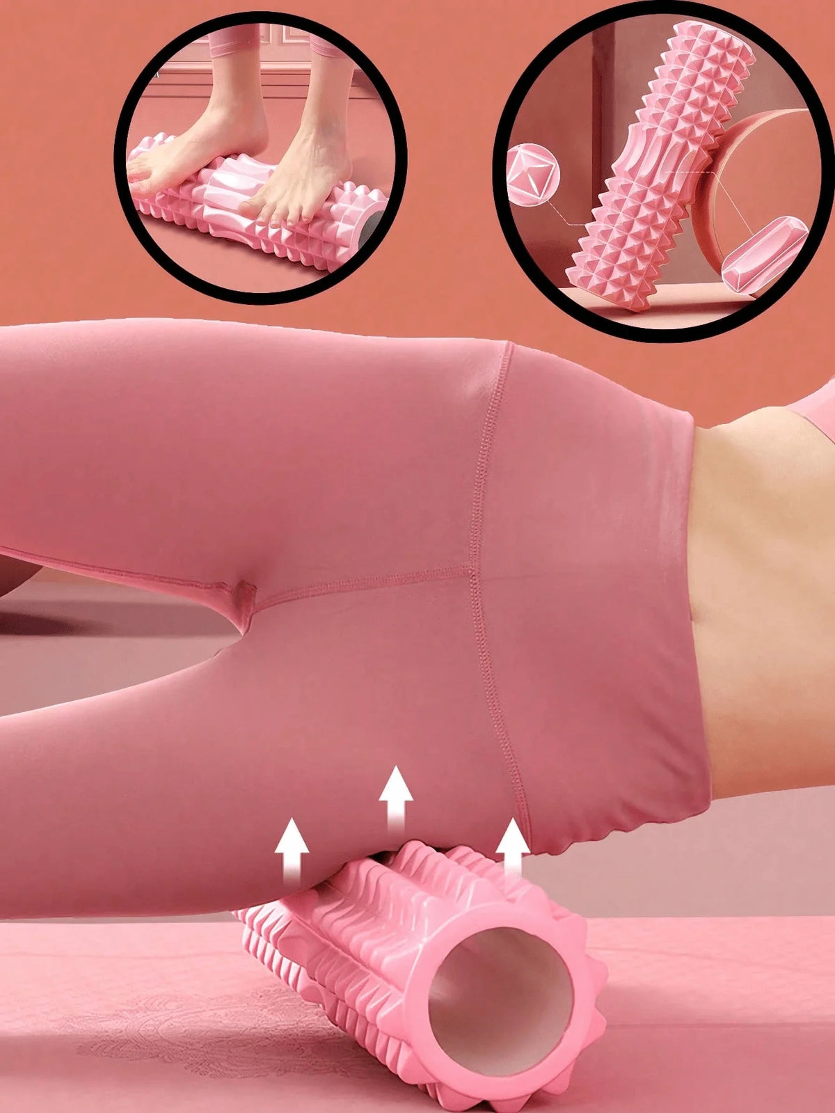Textured Foam Yoga Massage Roller For Deep Tissue Relief