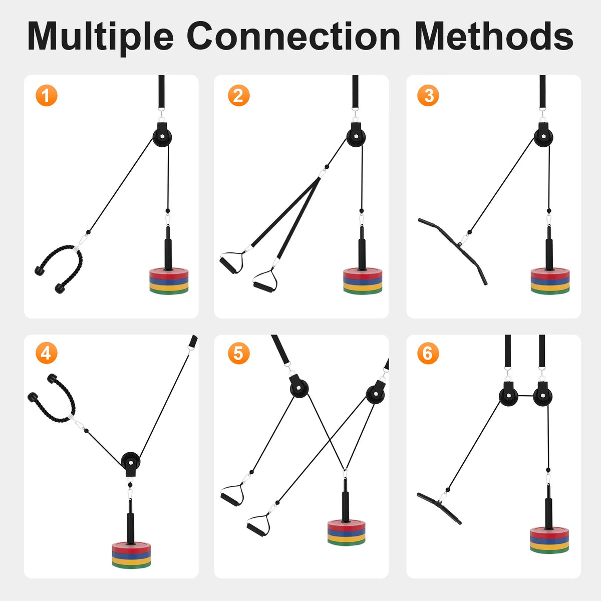 Home Cable Weight Pulley Fitness System For Strength Training