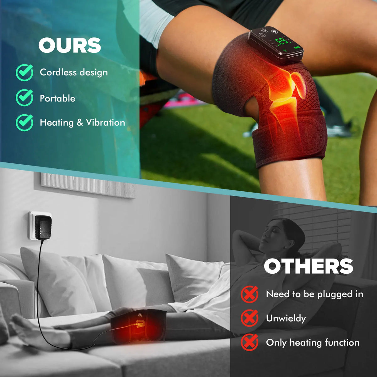 LeG Heated Knee Massager With Vibration Electric Heating Joint Relief