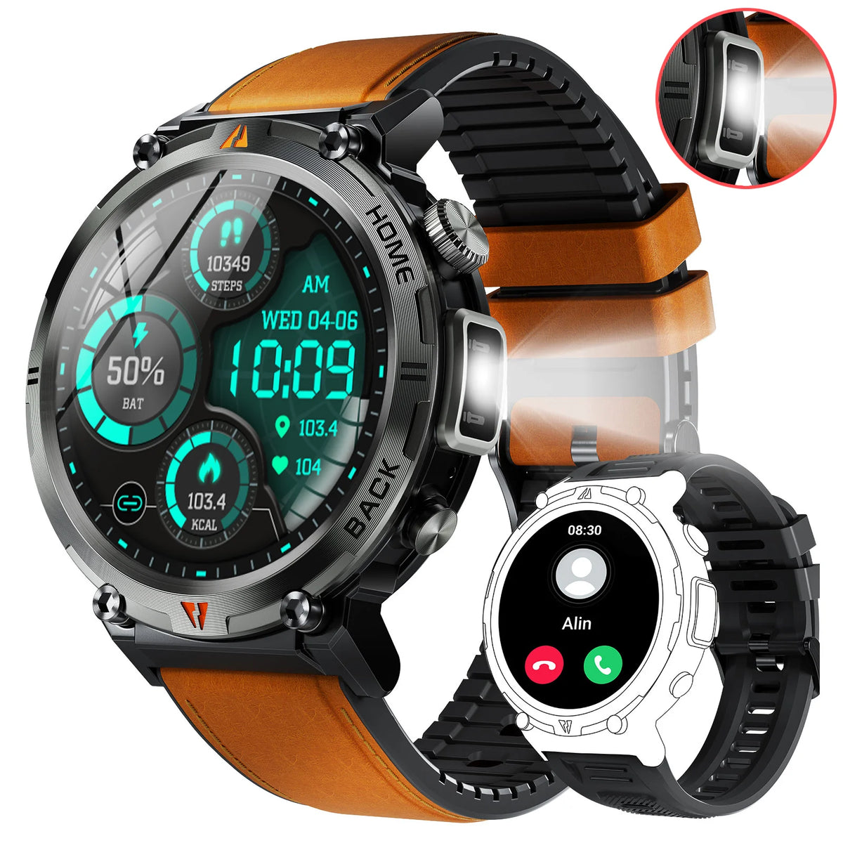 EIGIIS Ke3 Bluetooth Smartwatch With Heart Rate Health Monitoring