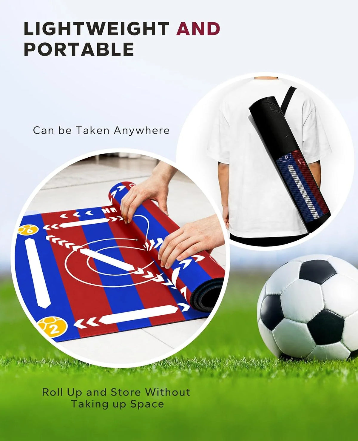 Hapbear Anti Slip Soccer Training Mat For Agility Drills