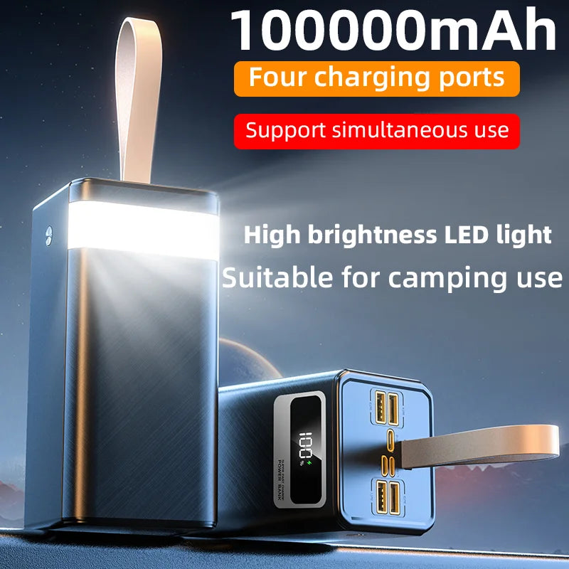 YVOER 100000mAh Portable Power Bank 22.5W Fast Charger With LED Display