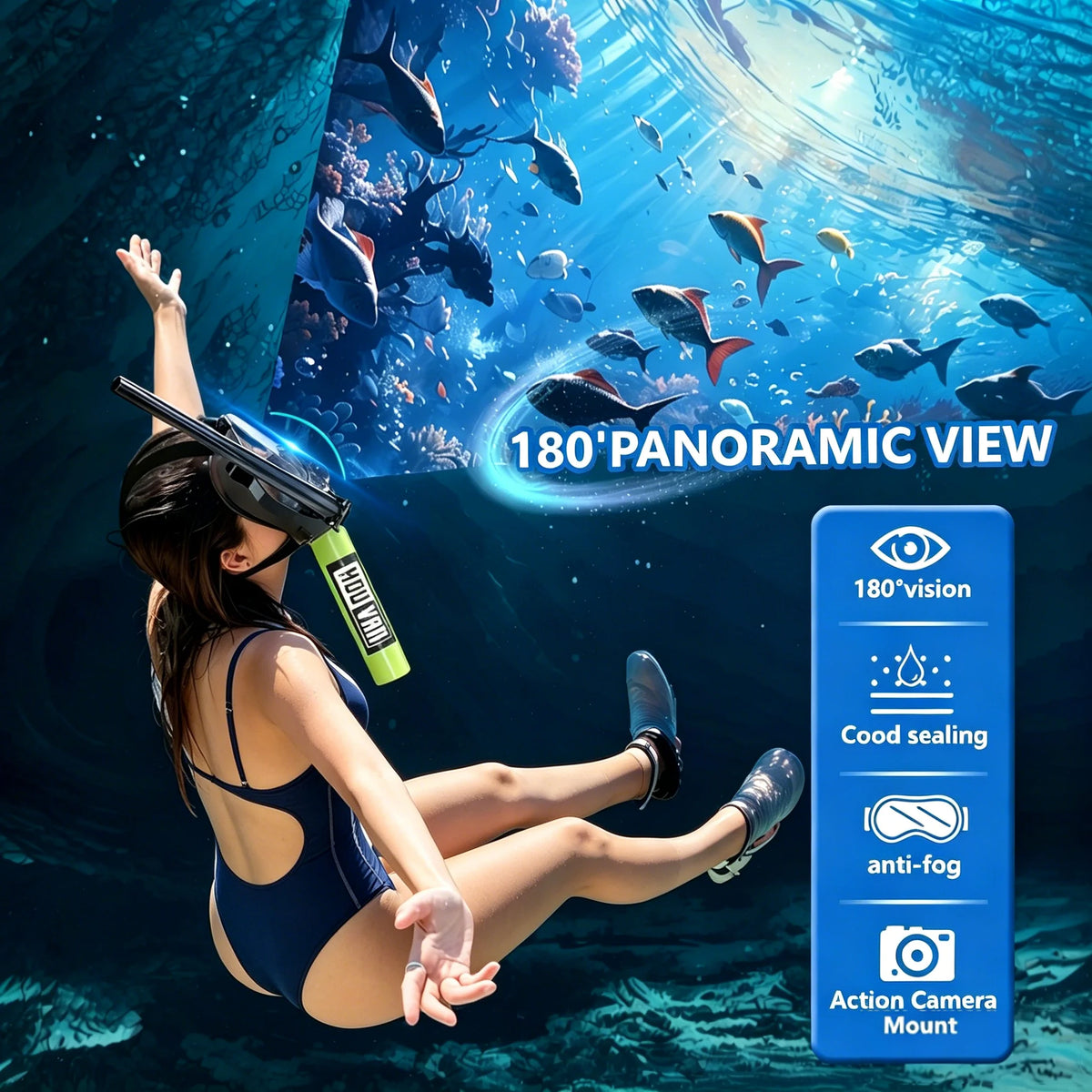 Portable Mini Diving Tank With Snorkel Mask And Pump