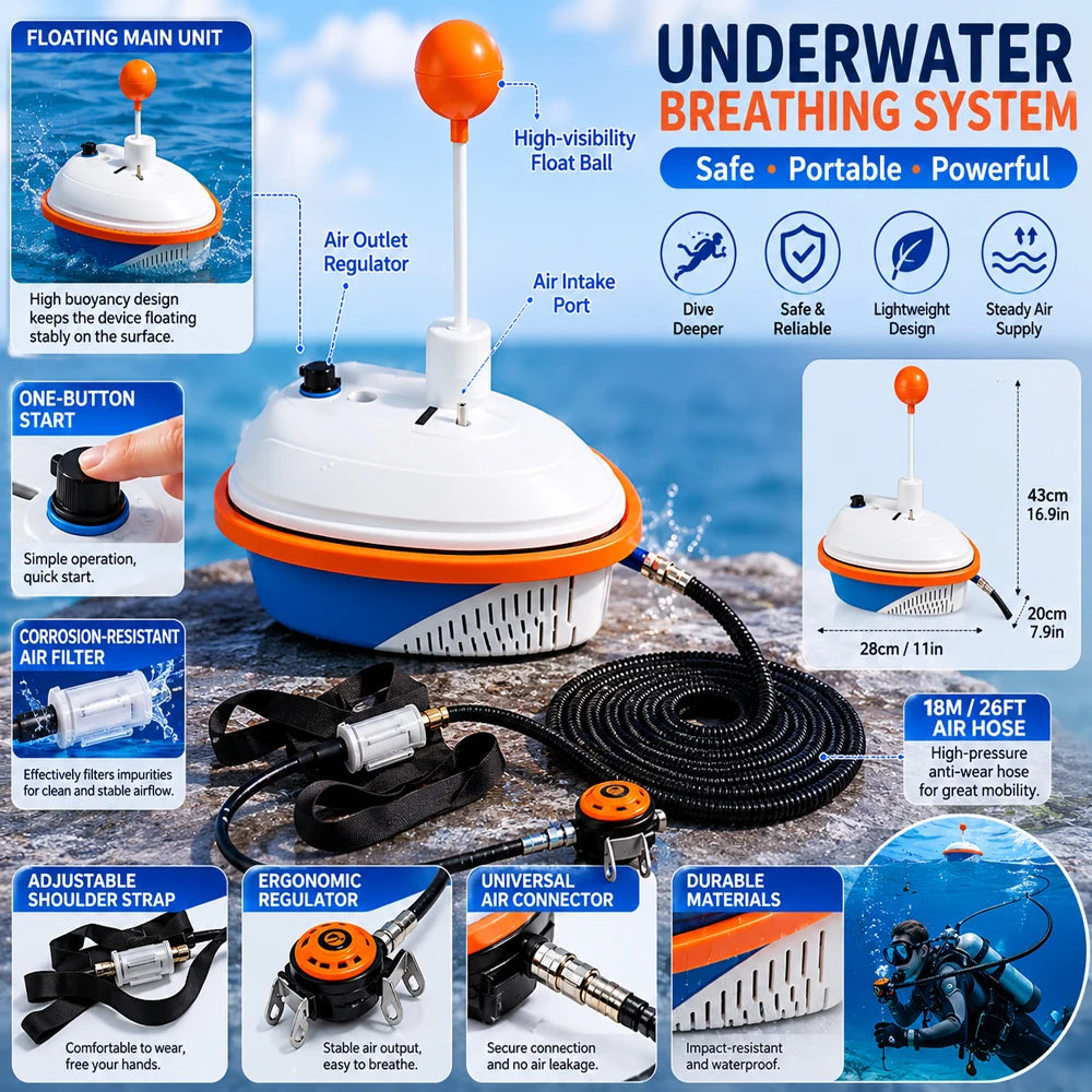Lieyu Rechargeable Underwater Oxygen Concentrator For Scuba Diving And Fishing